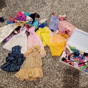 Barbie clothes bundle with accessories